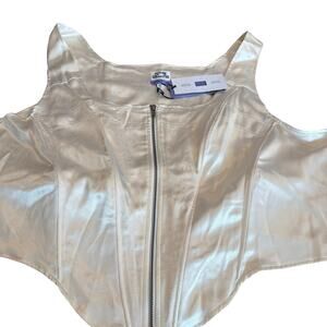 Future Collective with Kahlana Barfield Women's Zip-Front Bustier - 28W/30W- NWT